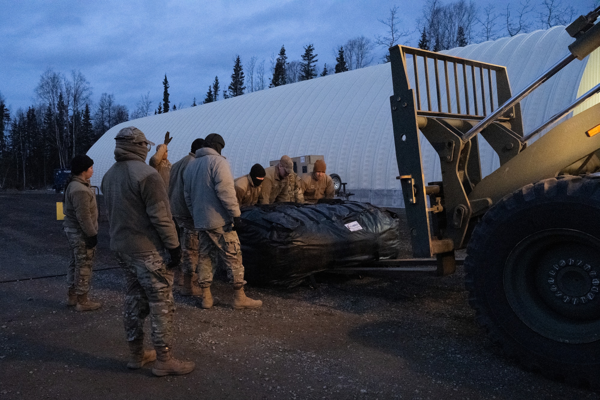 Exercise POLAR FORCE, though historically used to test JBER’s ability to deploy and receive personnel, also included significant Agile Combat Employment with PF 25-2, where a mock hub and three spoke locations allowed Airmen to refine contingency tactics, techniques and procedures. Select 673d Air Base Wing and 3rd Wing personnel came together to form the 3rd Air Expeditionary Wing as part of PF 25-2, testing and training Base Operations Support personnel and their ability to receive and launch F-22 Raptor aircraft in austere locations.