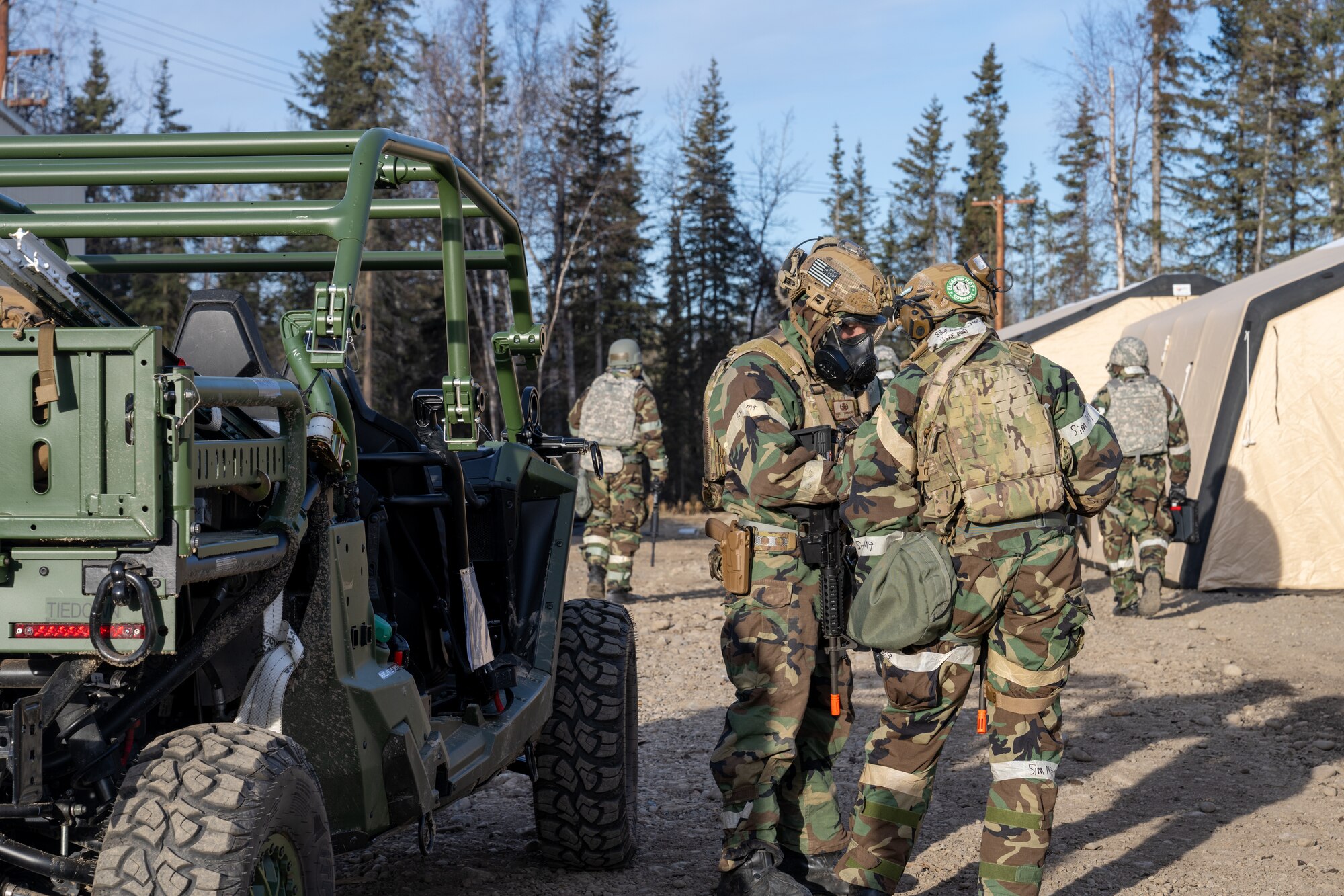 Exercise POLAR FORCE, though historically used to test JBER’s ability to deploy and receive personnel, also included significant Agile Combat Employment with PF 25-2, where a mock hub and three spoke locations allowed Airmen to refine contingency tactics, techniques and procedures. Select 673d Air Base Wing and 3rd Wing personnel came together to form the 3rd Air Expeditionary Wing as part of PF 25-2, testing and training Base Operations Support personnel and their ability to receive and launch F-22 Raptor aircraft in austere locations.
