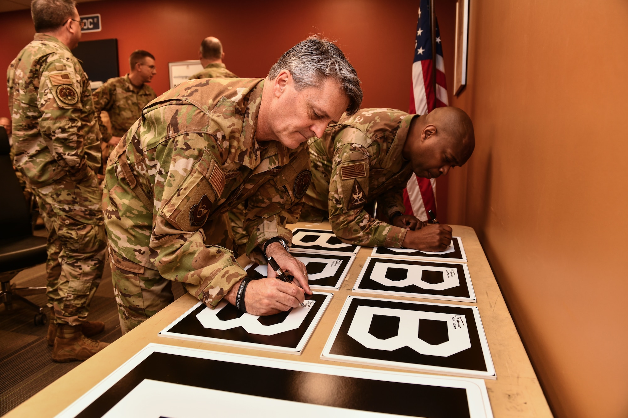 8th Air Force and Joint-Global Strike Operations Center leadership signs a tail designator