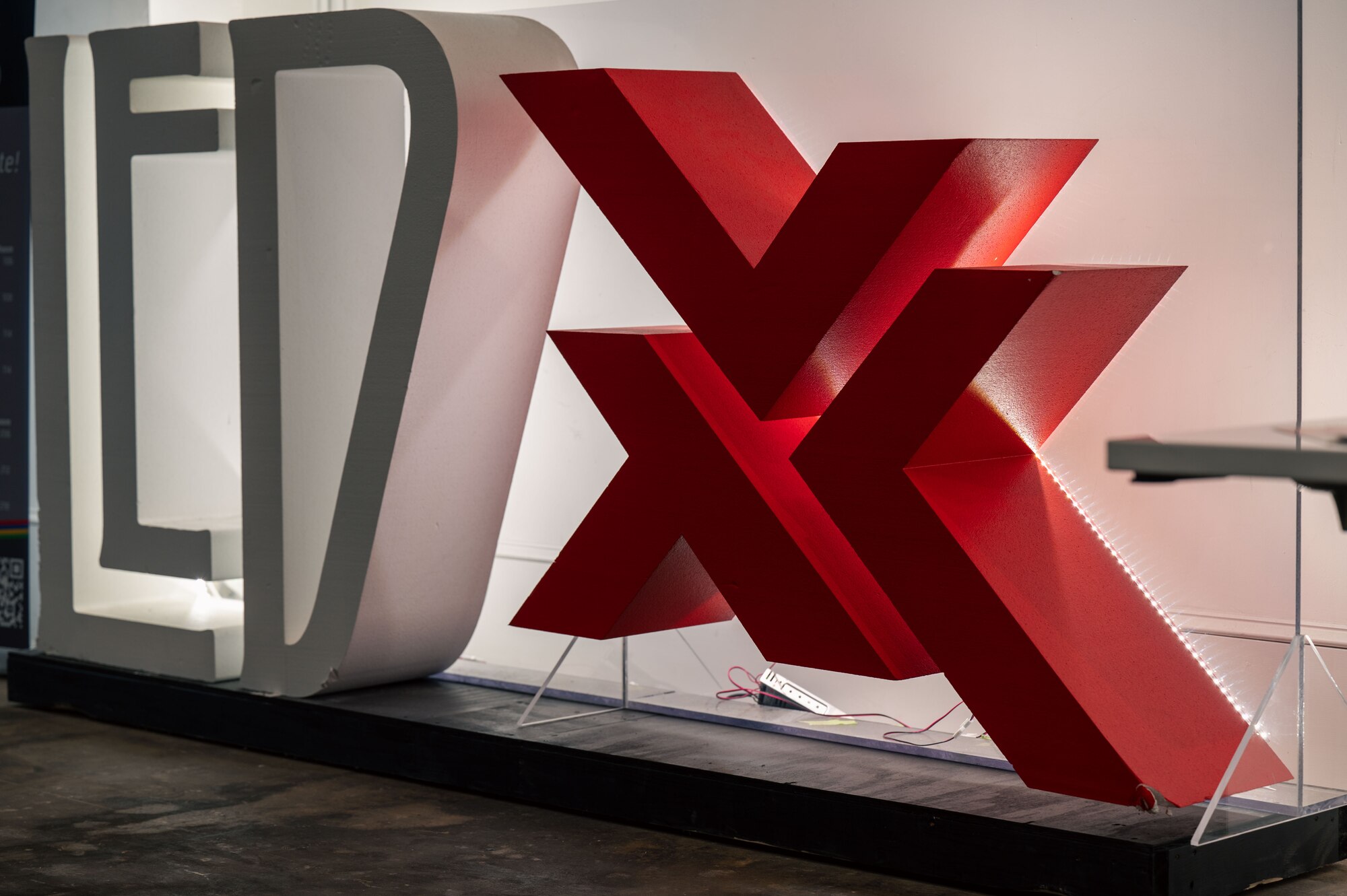 A Leadership Educational Development eXperience sign sits on display at the Eagle Institute at Montgomery, Alabama, Oct. 30, 2024. LEDx: Kobayashi hosted a diverse group of leaders from military, academia, and the private sector who engage in discussions to inspire, inform, and initiate new conversations. (U.S. Air Force photo by Senior Airman Evan Porter)