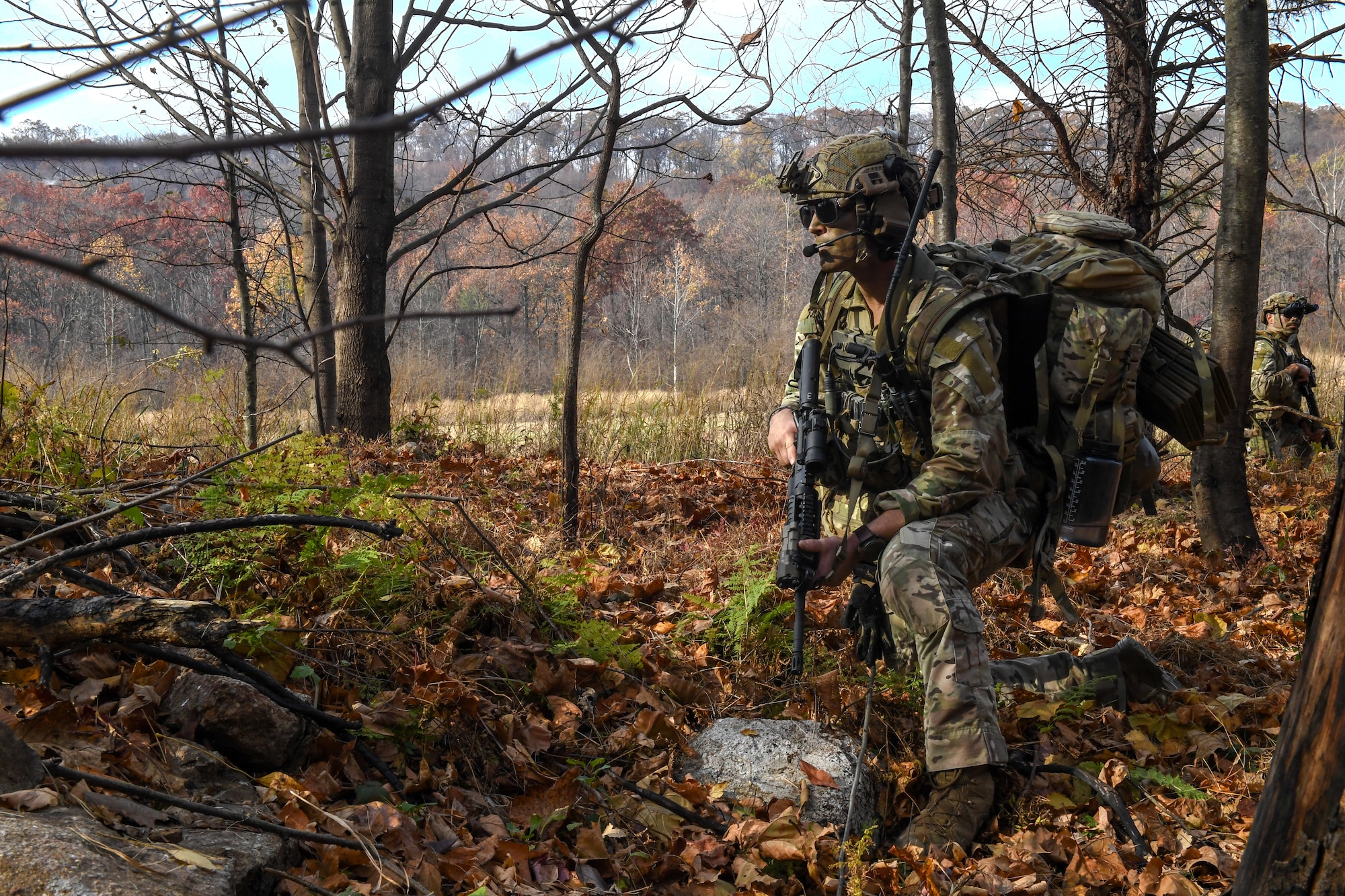 Members of the Air Force participating in field training.