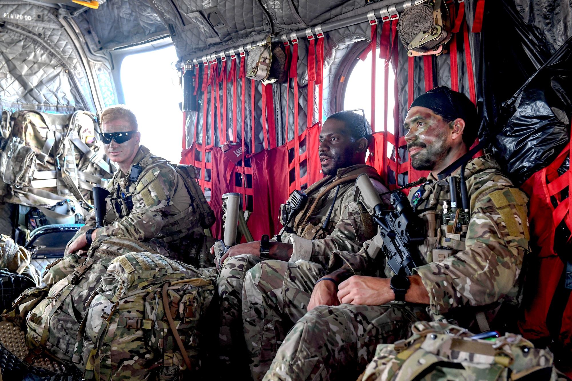 Members of the Air Force participating in field training.