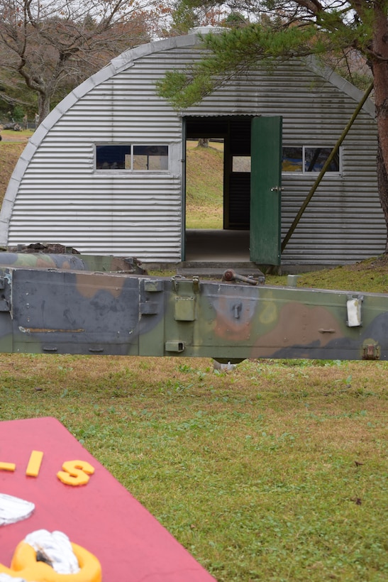 A Quonset hut at Combined Arms Training Center, Camp Fuji, Japan.