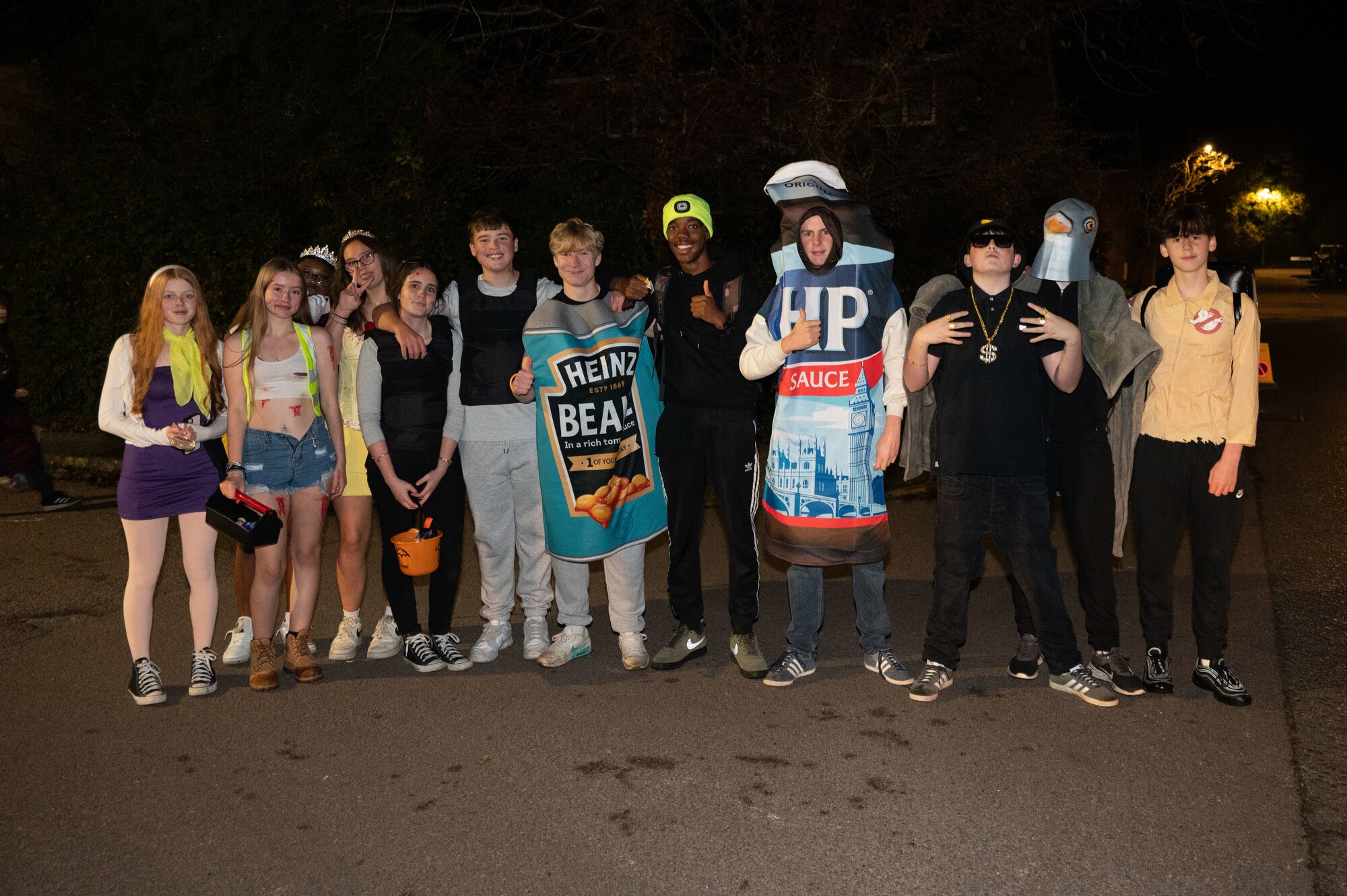 Teenagers pose for a photo