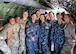 Royal Thai Air Force nurses pose with U.S. Air Force personnel aboard a Lockheed C-5 Galaxy at Joint Base San Antonio-Lackland, Texas Sept. 9, 2024.