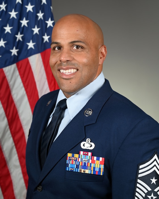 Official photo of Chief Master Sergeant Jonathan J. Birk, 433rd Airlift Wing command chief, taken on Nov. 03, 2024.