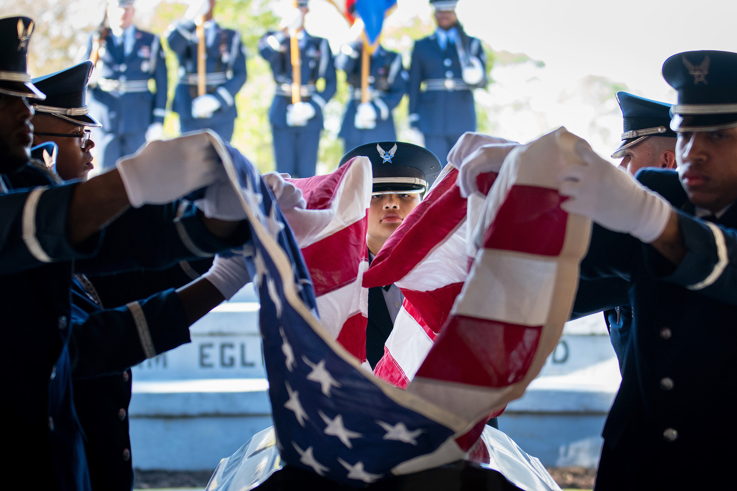 Air force flag folding ceremony cheap