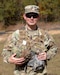 U.S. Army Reserve Staff Sgt. James B. Grooms, civil affairs noncommissioned officer with Headquarters and Headquarters Company, 360th Civil Affairs brigade, poses for a photo at a range in Hopkins, South Carolina on Nov. 1, 2024. Grooms has served in the Army for over 14 years, and joined the USAR after leaving active duty. He utilized the Army's tuition assistance program to get his bachelor's degree in data science from the College of Charleston in 2023.(U.S. Army photo by Spc. Danielle Sturgill)