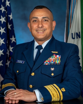 An official photo of RADM David Barata.