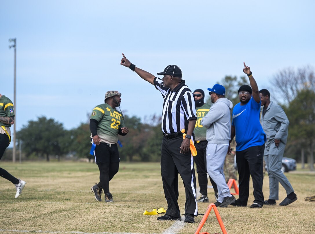 Referee makes a call