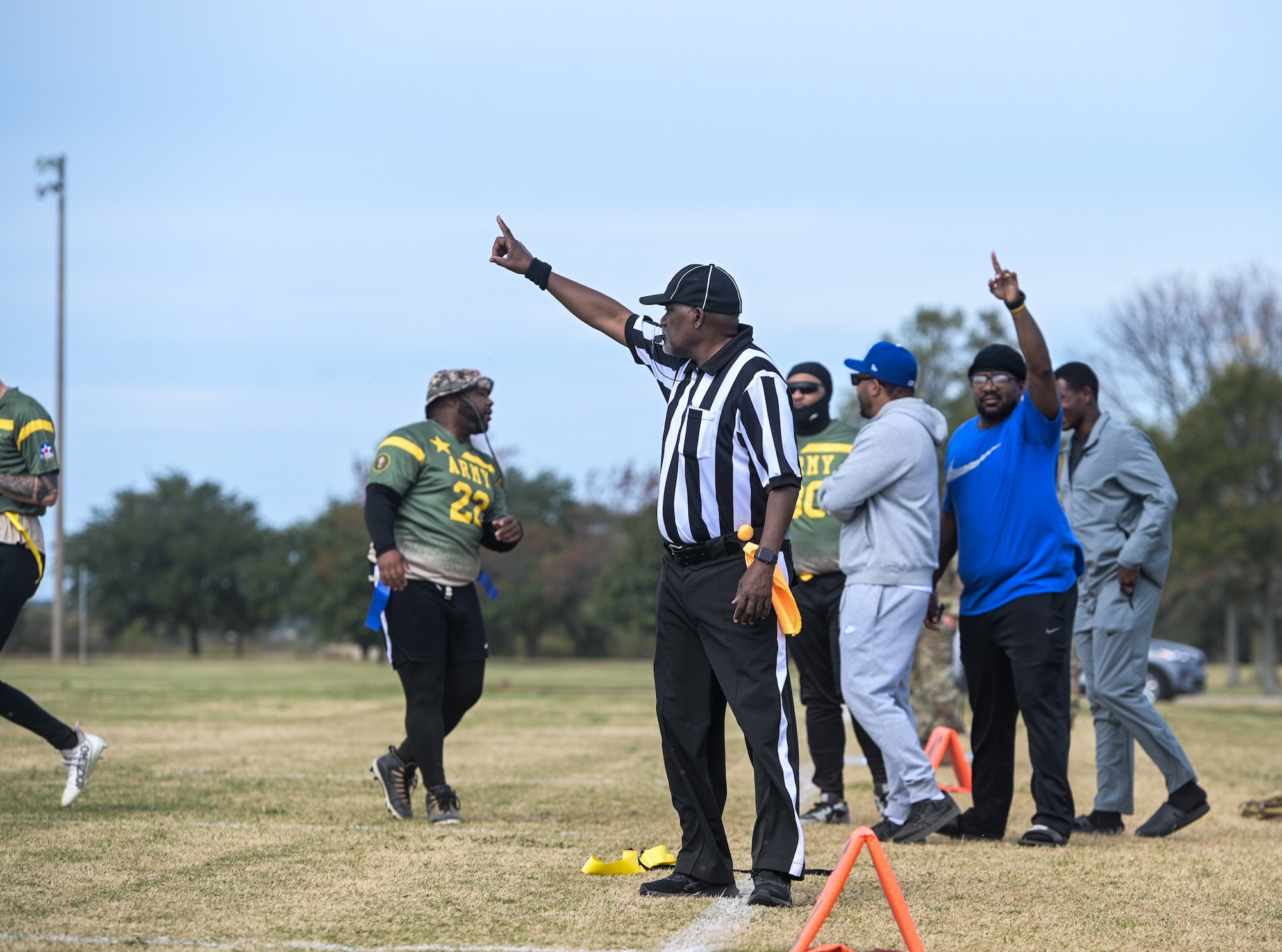 Referee makes a call