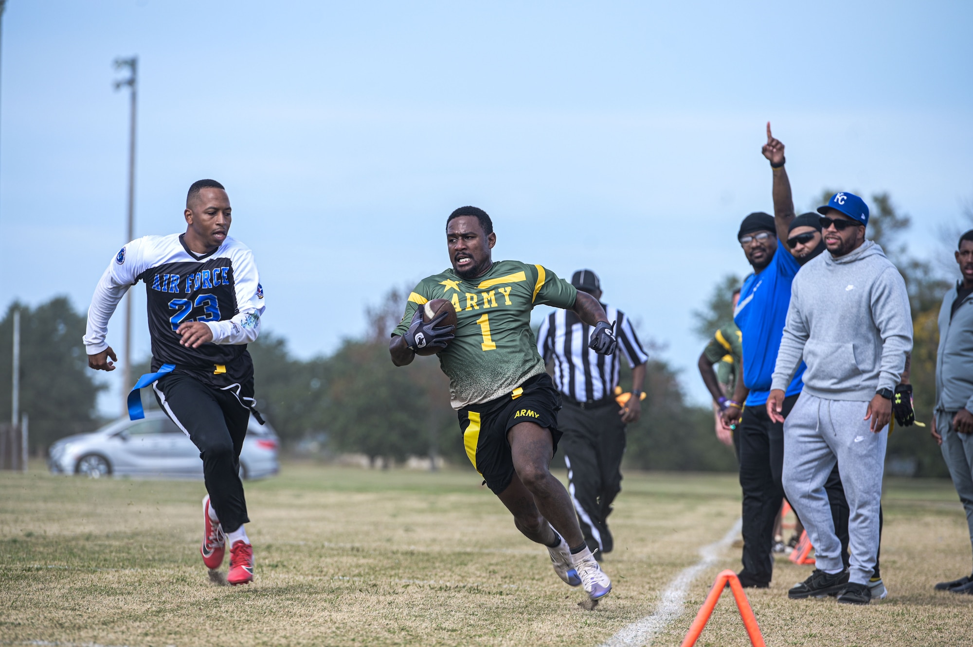 Football player running