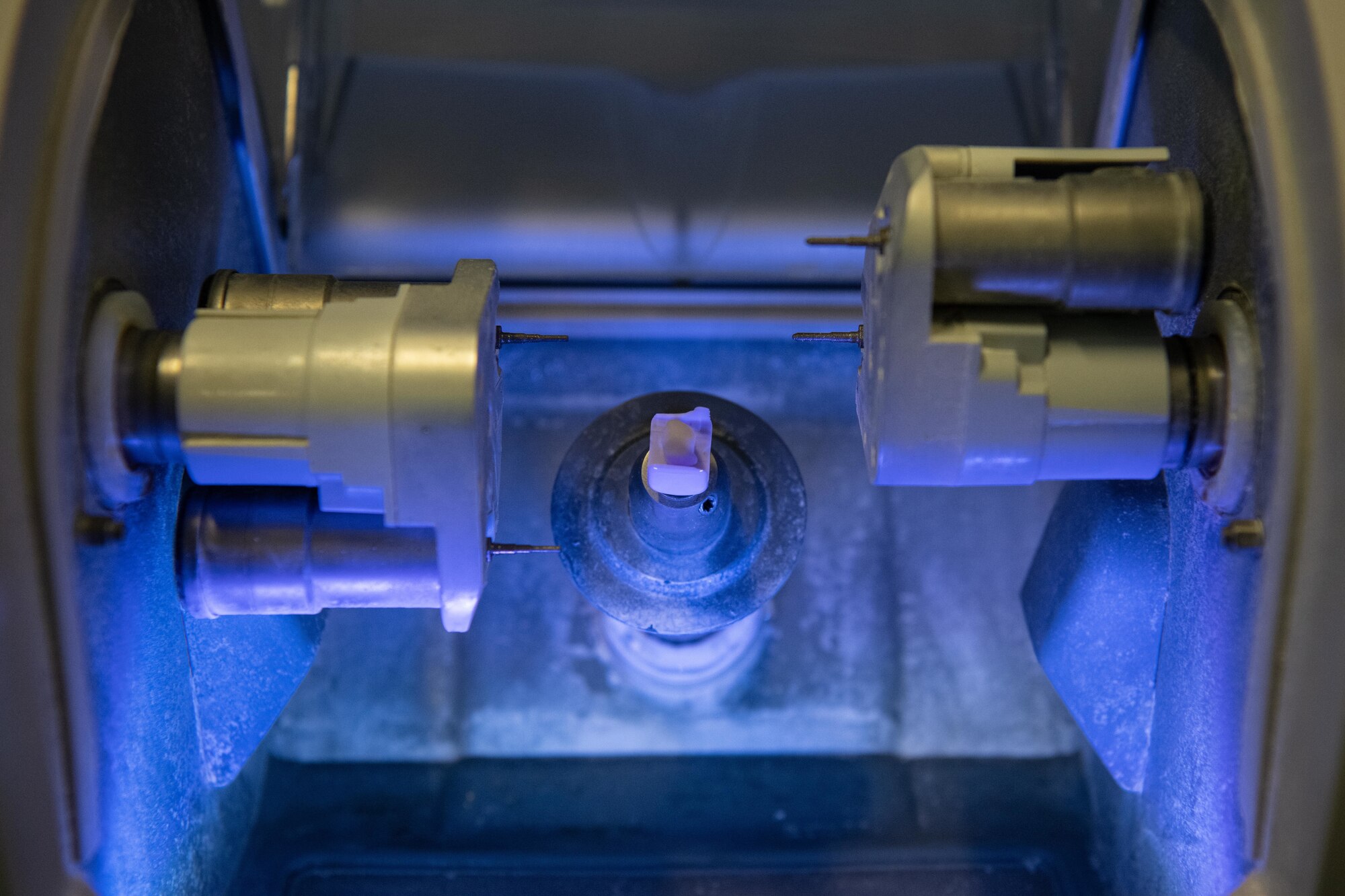 A CEREC machine displays a dental crown