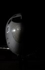 A U.S. Navy E-6B Mercury aircraft sits on the ramp prior to take-off Nov. 5, 2024, at Vandenberg Space Force Base, California. Airmen from the 625th Strategic Operations Squadron out of Offutt Air Force Base, Nebraska, were aboard the aircraft to demonstrate the reliability and effectiveness of the Air Launch Control System system. (U.S. Air Force photo by Airman 1st Class Alyssa Bankston)