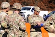 Soldiers with the 649th Regional Support Group, an Army Reserve unit in Cedar Rapids, Iowa, participate in a Defender University training event Oct. 23, 2024, at Logistical Staging Area-Freedom at Fort McCoy, Wis. (U.S. Army Photo by Scott T. Sturkol, Public Affairs Office, Fort McCoy, Wis.)