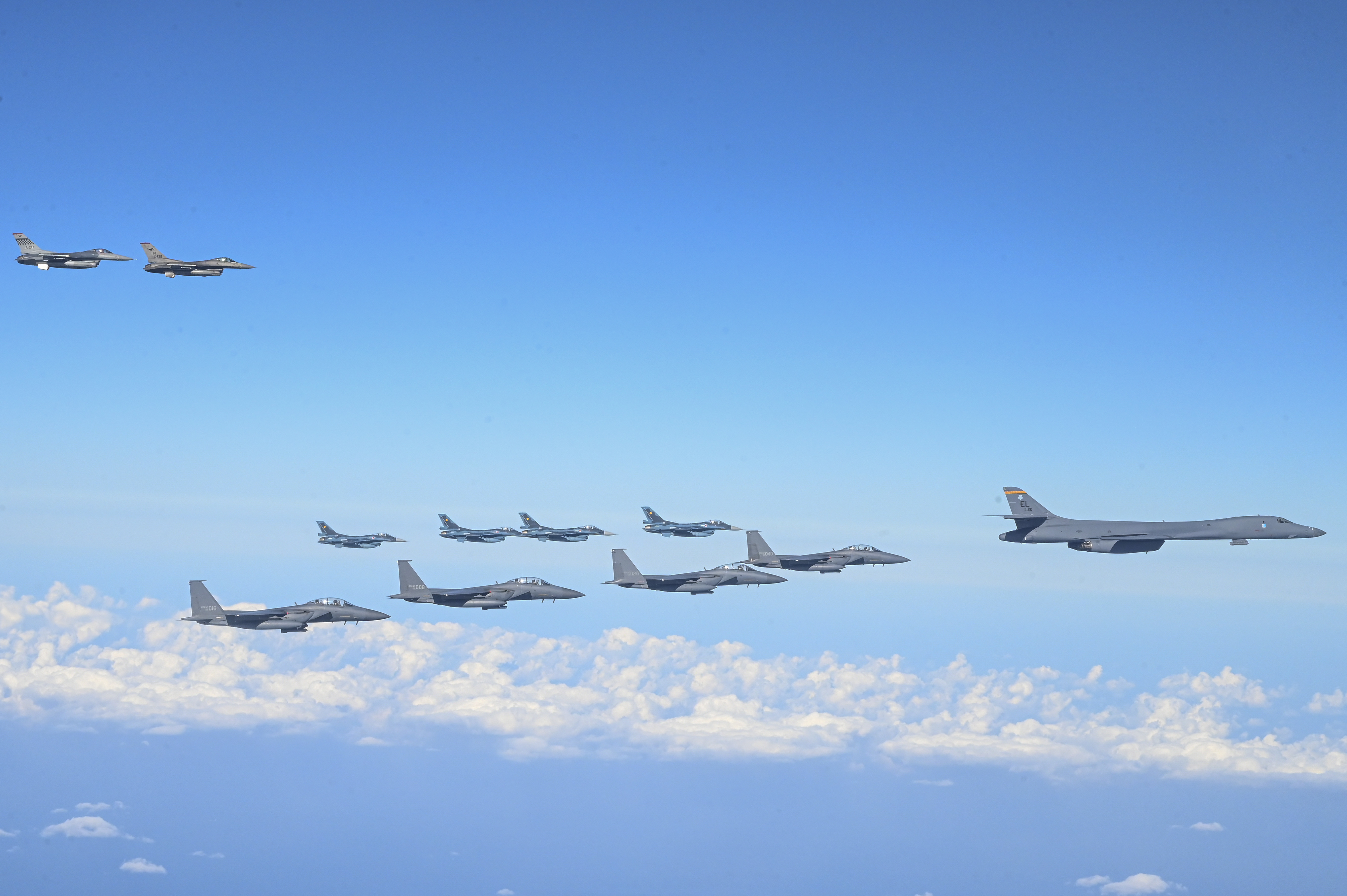 Ellsworth B-1 bomber joins Japan, and Republic of Korea in