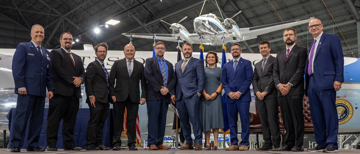 Honorees of the 2024 Air Force Research Laboratory, or AFRL, Science and Engineering Early Career Awards, or S&E ECA, are recognized as government civilian scientists and engineers with exceptional accomplishments during a ceremony at the National Museum of the United States Air Force in Dayton, Ohio, Oct. 24, 2024. Winners are selected from those who have been with AFRL for fewer than seven years and are no more than 15 out from earning their bachelor’s degree. (U.S. Air Force photo / Keith Lewis)