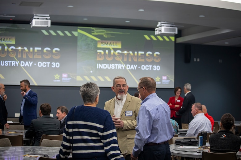 The Omaha District Small Business team hosted a small business industry day to teach local small businesses how to get started with governement contracting. (U.S. Army photo by Makenzie Leonard)
