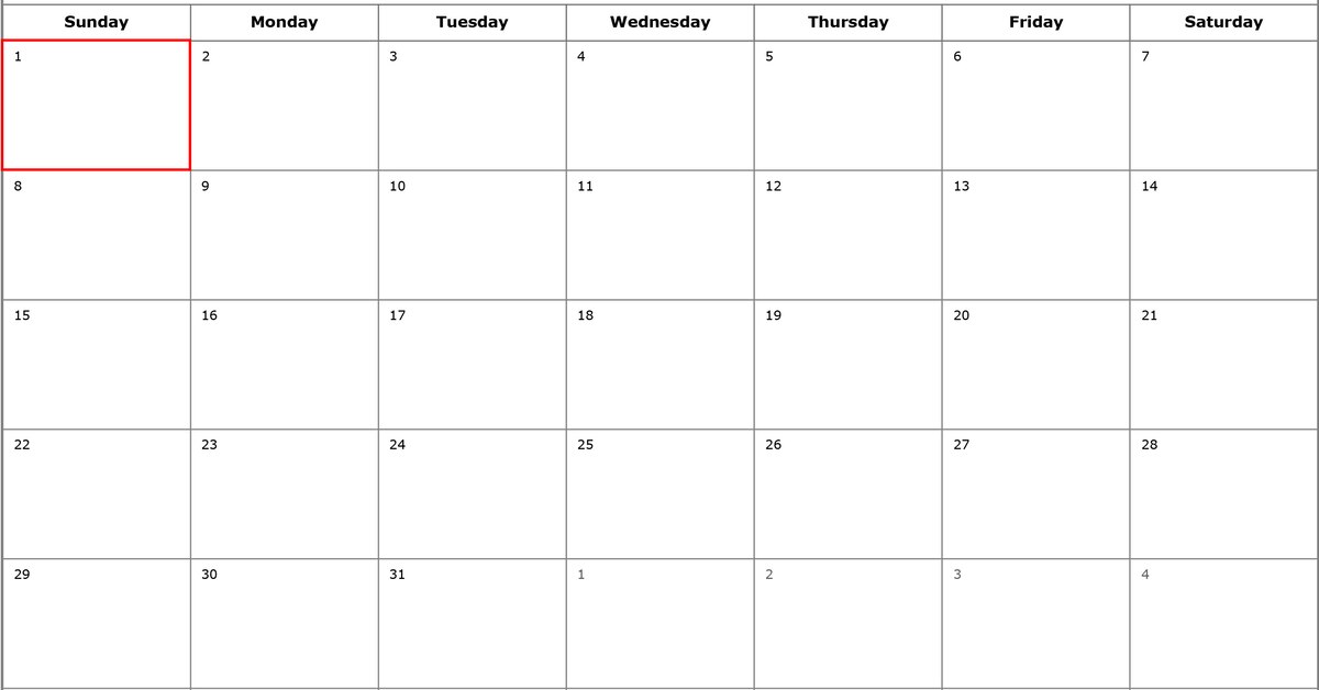 Events Calendar