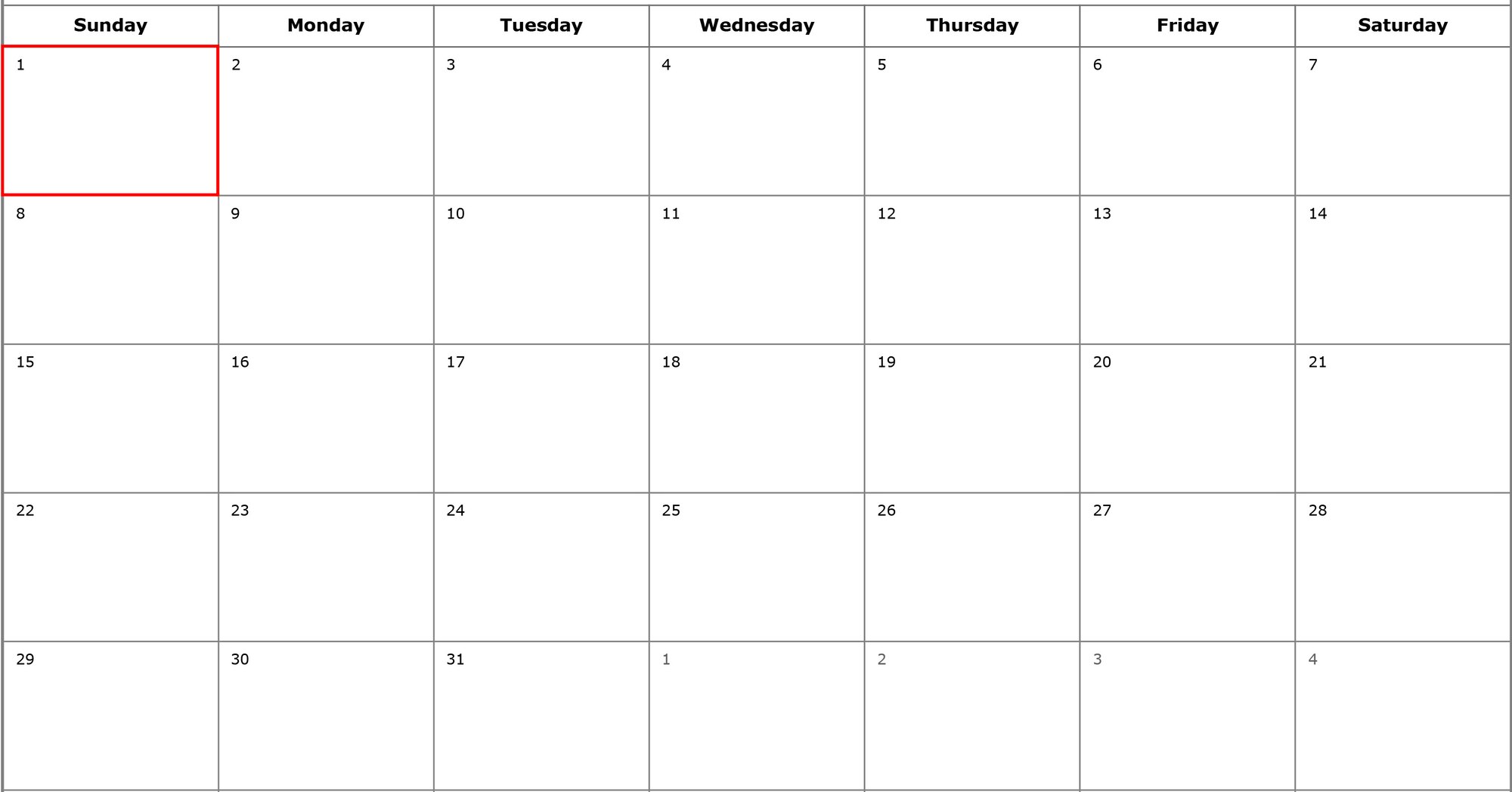 Events Calendar