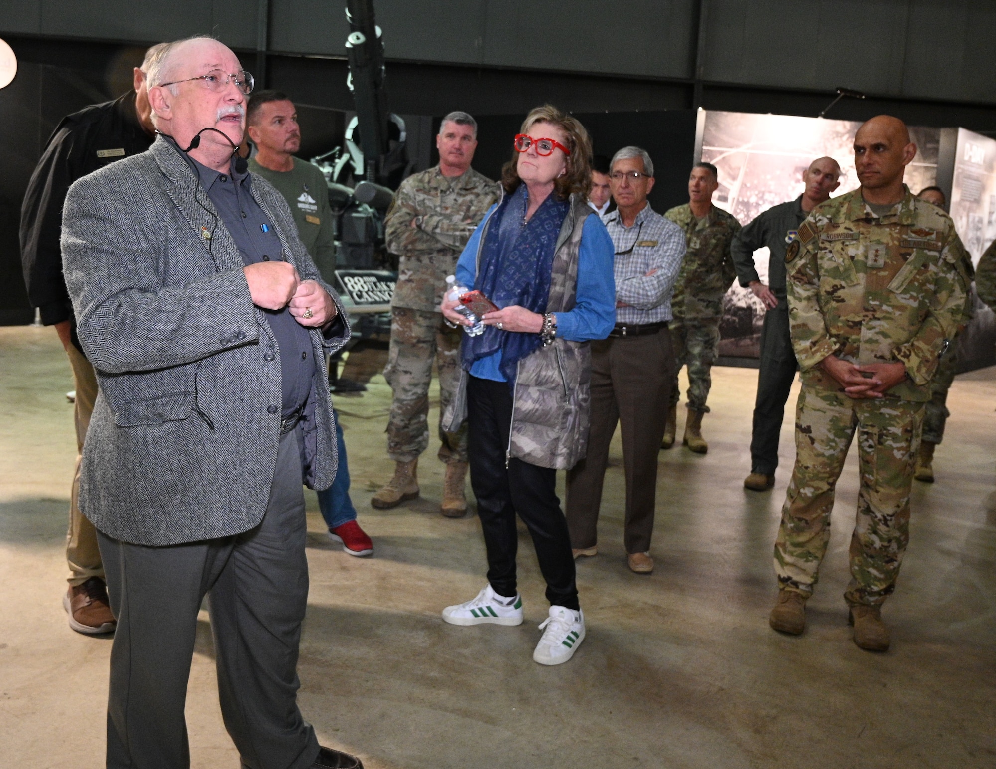 civic leaders tour museum