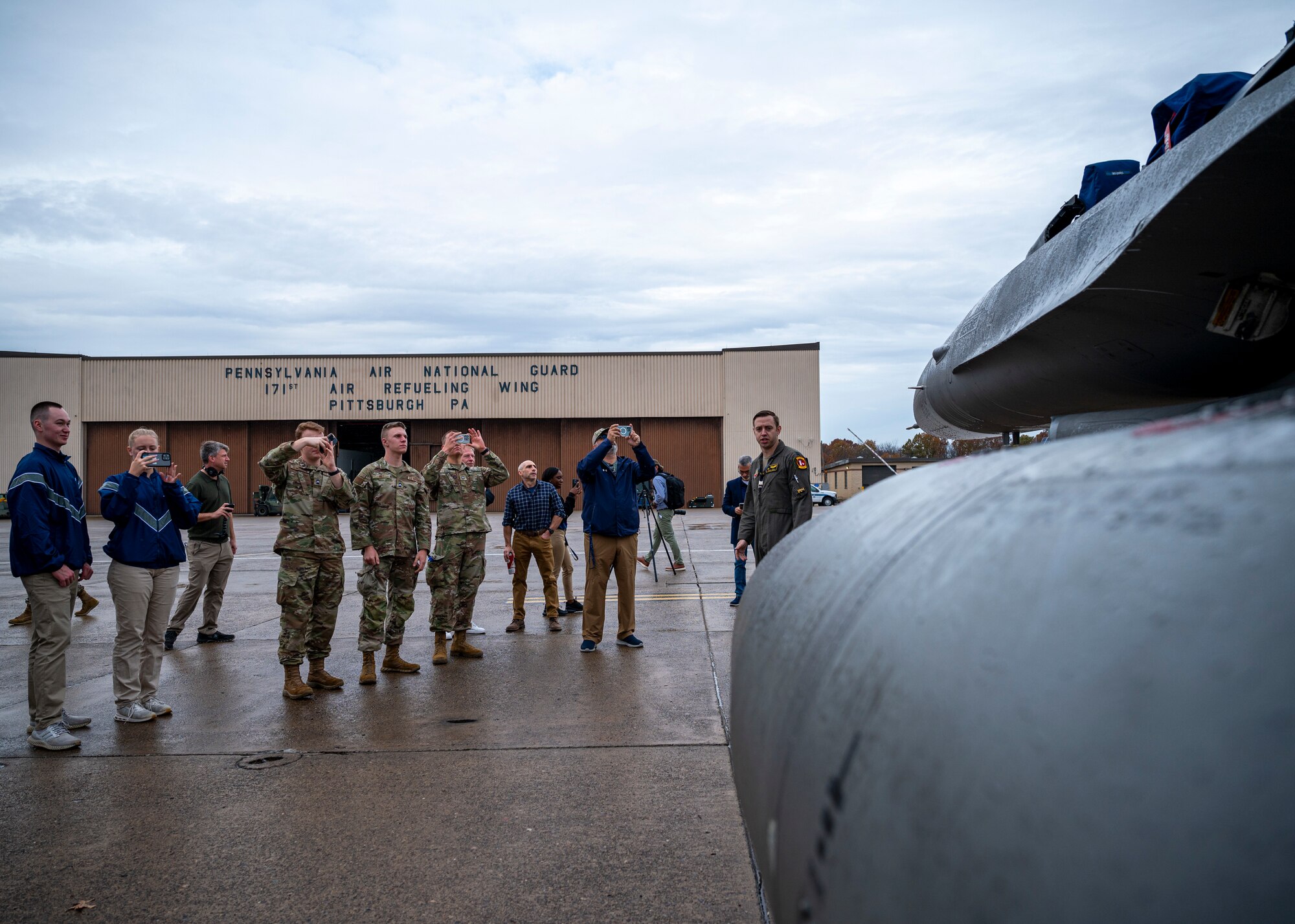 Approximately 500 high school student leaders from 33 different schools and two local Reserve Officer Training Corps detachments attended a total force All-Star Leadership Day  event Nov. 6, 2024, at the 171st Air Refueling Wing near Pittsburgh, Pennsylvania. Students had the opportunity to tour a KC-135 Stratotanker, a C-17 Globemaster and a F-16D Fighting Falcon aircraft as well as participate in teamwork exercises, leadership challenges, and interactive career exploration sessions.  (U.S. Air National Guard photo by Tech. Sgt. Zoe M. Wockenfuss)