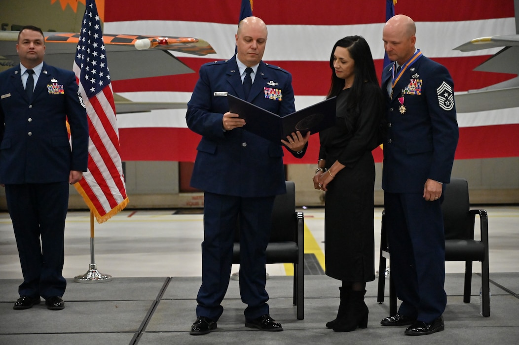 Airmen at award ceremony