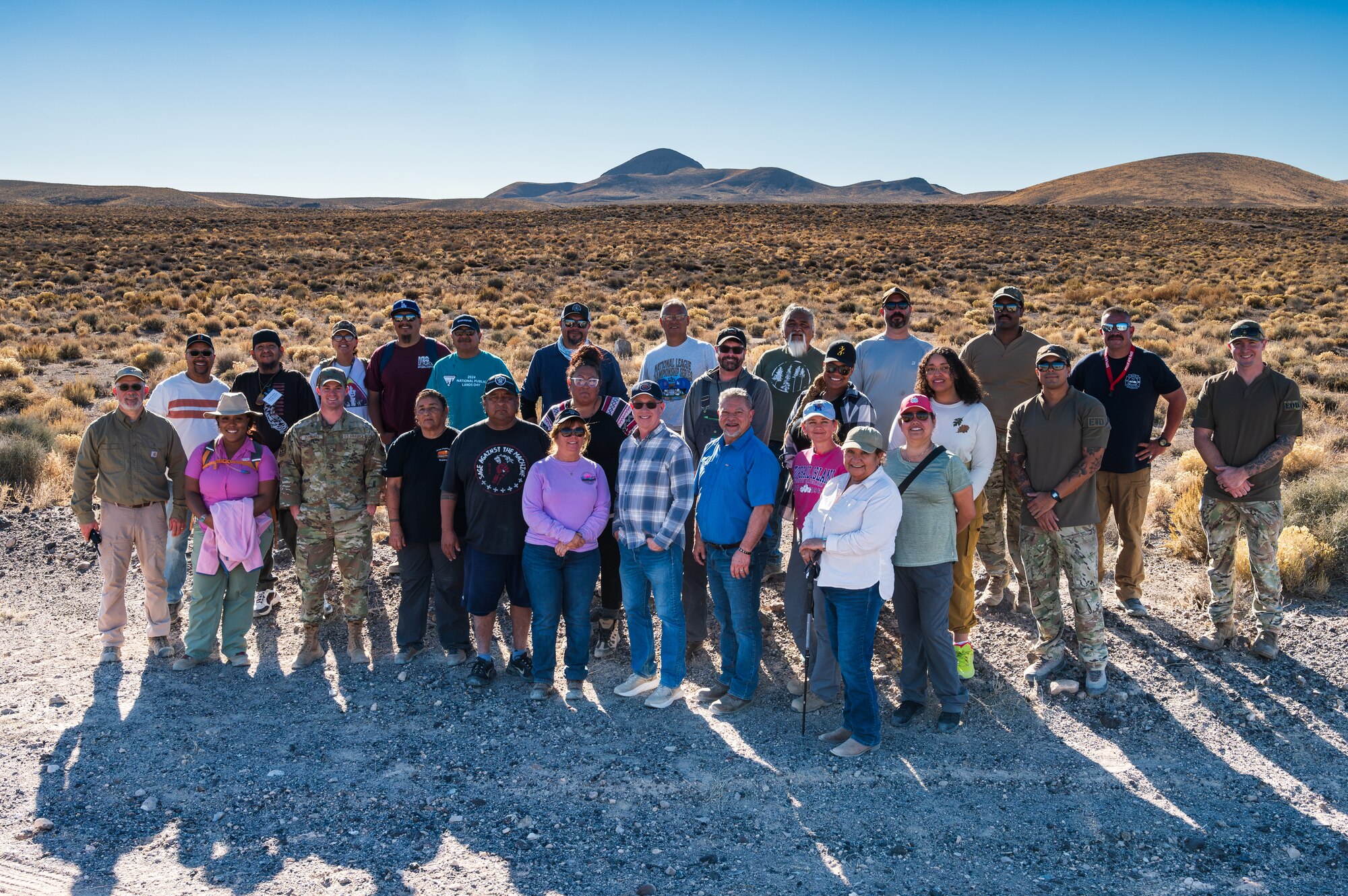 A group photo on the Nevada Test and Training Range.