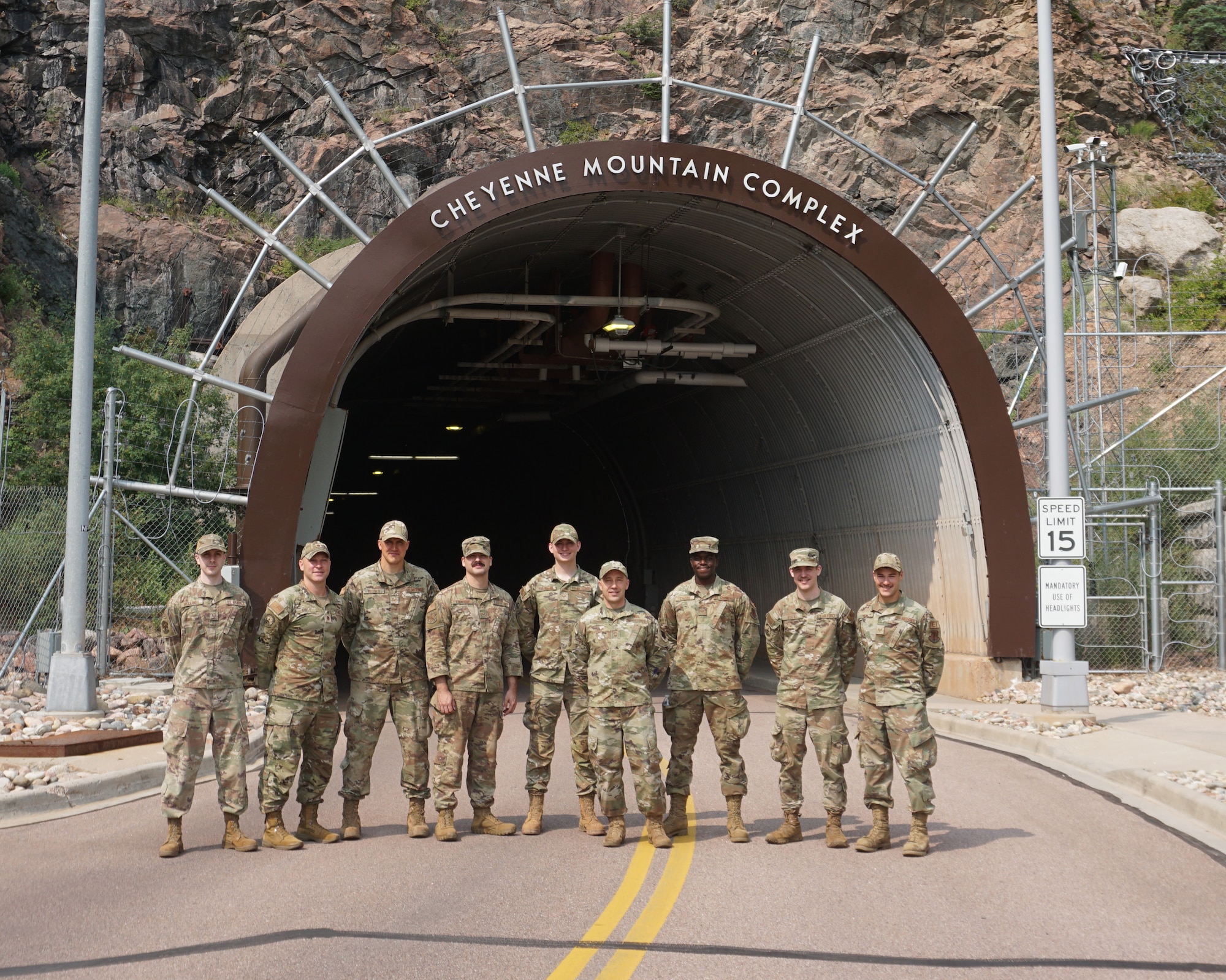 U.S. Air Force Airmen from the 210th Engineering Installation Squadron install over 3,000 feet of secondary fiber optic cable at Cheyenne Mountain Space Force Station, Colorado Springs, Colo., July 31, 2024.