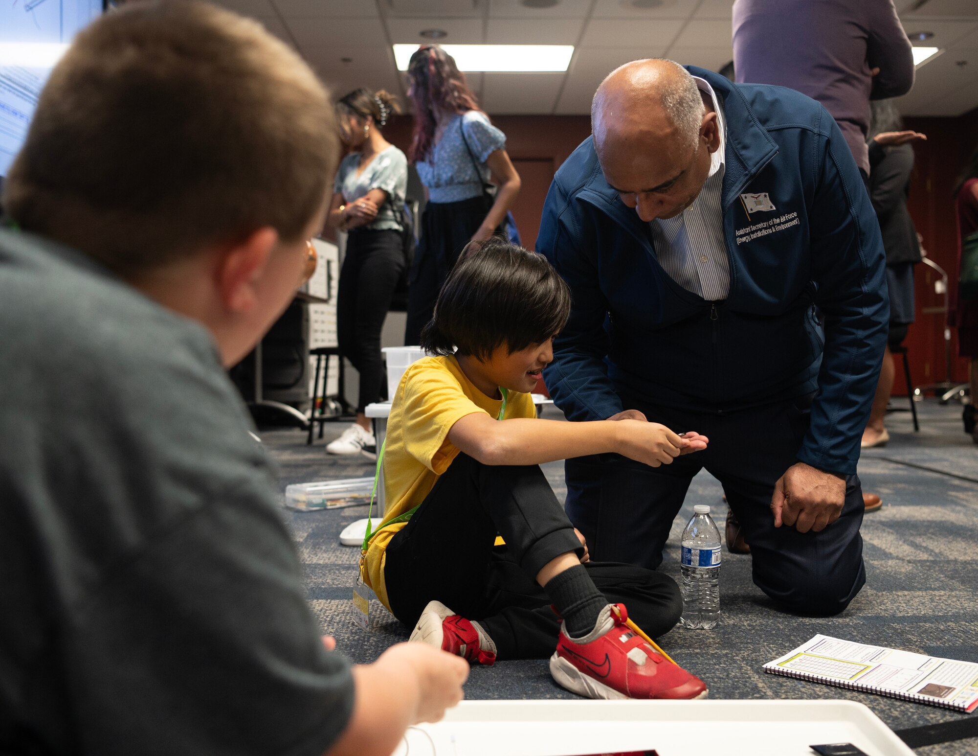 The Honorable Ravi I. Chaudhary, Assistant Secretary of the Air Force for Energy, Installations, and Environment, meets with U.S. Air Force Airmen from the 133rd Airlift Wing in St. Paul, Minn., Oct. 21, 2024.