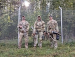 Staff Sgt. Joshua Johnson, Sgt. James O’Connell, and Spc. Jonathan Farrar at the HÄYHÄ 2024 Sniper Shooting Championship Sept. 20-22, 2024, in Finland.
