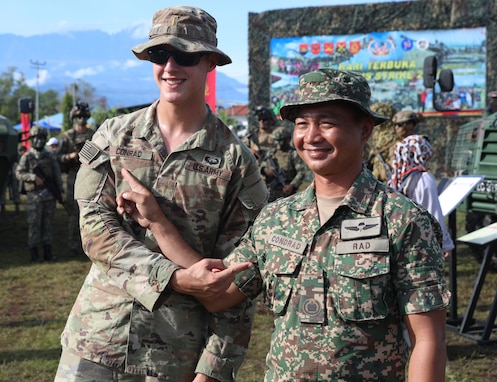 U.S. Army Engages with Locals at Camp Paradise Display