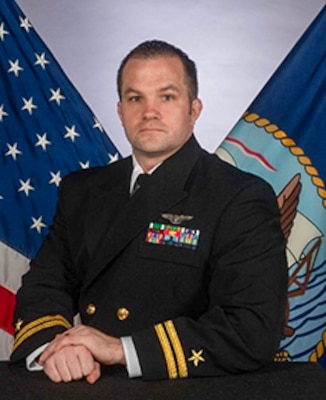 Official photo of Lt. Zachary Brook, officer in charge of Fleet Readiness Center Southeast detachment Key West.