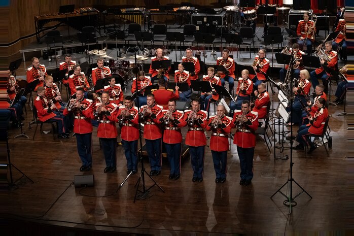 U.S. Marine Corps Lt. Col. Ryan Nowlin, Director of "the President's Own" United States Marine Band and a Broadview Heights, Ohio native, conducts songs from their 2024 National Concert Tour. “The President’s Own” United States Marine Band’s mission is to perform music for the President of the United States and the Commandant of the Marine Corps. Founded in 1798 by an Act of Congress, the Marine Band is America’s oldest continuously active professional musical organization. (U.S. Marine Corps photo by Cpl. Luis A. Ponce Alavez Jr.)