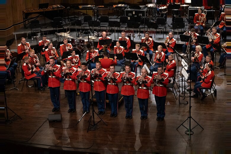 U.S. Marine Corps Lt. Col. Ryan Nowlin, Director of "the President's Own" United States Marine Band and a Broadview Heights, Ohio native, conducts songs from their 2024 National Concert Tour. “The President’s Own” United States Marine Band’s mission is to perform music for the President of the United States and the Commandant of the Marine Corps. Founded in 1798 by an Act of Congress, the Marine Band is America’s oldest continuously active professional musical organization. (U.S. Marine Corps photo by Cpl. Luis A. Ponce Alavez Jr.)