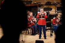 U.S. Marines with "the President's Own" United States Marine Corps Band perform songs during their 2024 National Concert Tour on October 22, 2024, in Ogden, Utah. “The President’s Own” United States Marine Band’s mission is to perform music for the President of the United States and the Commandant of the Marine Corps. Founded in 1798 by an Act of Congress, the Marine Band is America’s oldest continuously active professional musical organization. (U.S. Marine Corps photo by Cpl. Luis A. Ponce Alavez Jr.)