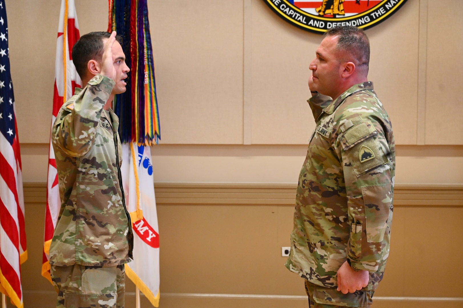 U.S. Army 1LT Mohammed Wardeh receives his direct commission to the rank of first lieutenant during a commissioning ceremony at the D.C. Armory on Nov. 7, 2024. In 2016, Wardeh enlisted in the New York National Guard as an infantryman and transitioned to the D.C. National Guard as an officer candidate in 2021. He was selected through the Army Talent Innovation Program and now serves as a 26B Data Systems Engineer.