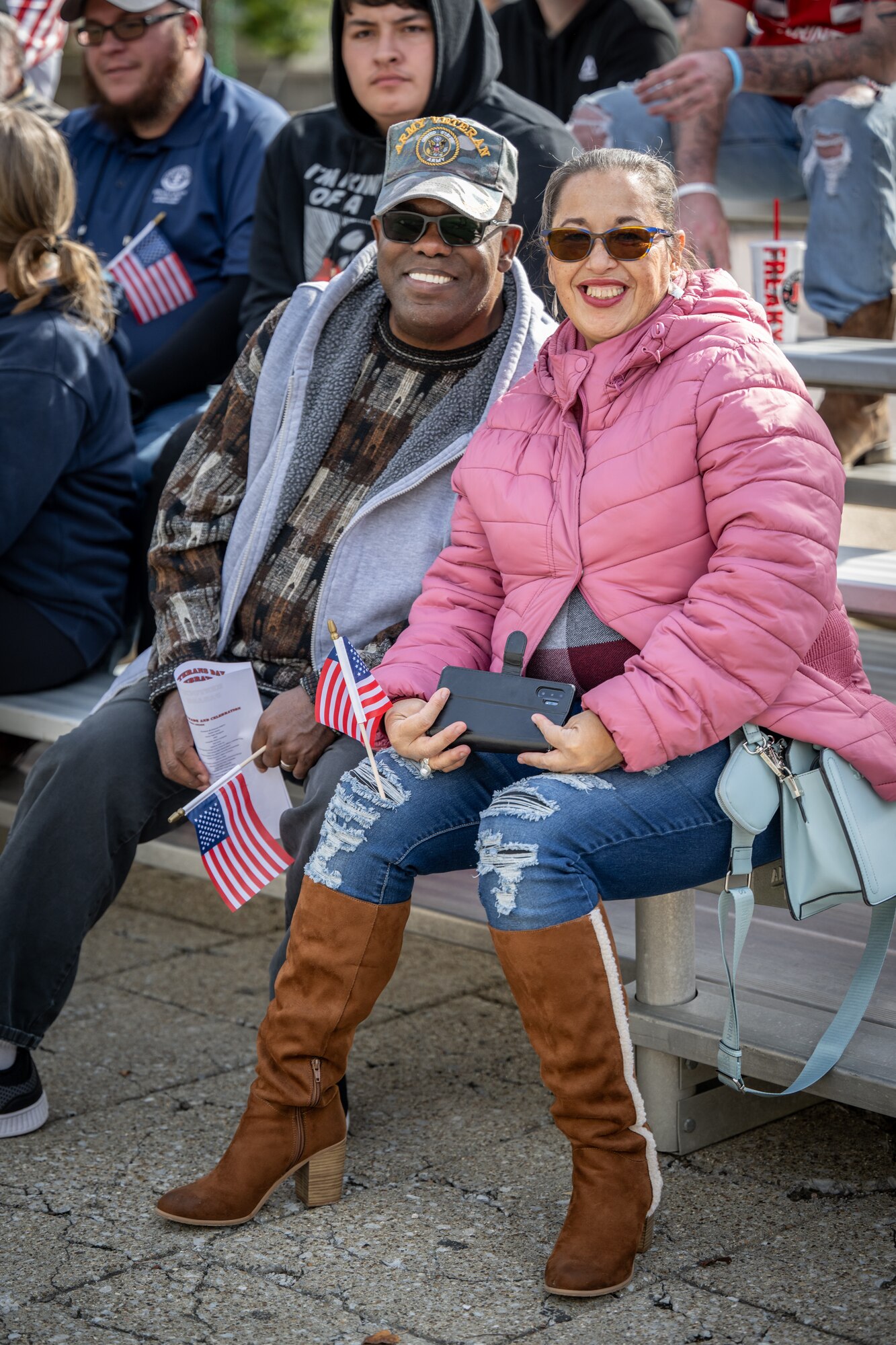 Thousands of spectators lined Jefferson Street in downtown Louisville, Ky., Nov. 9, 2024, for the city’s annual Veterans Day Parade and Massing of the Colors. The event featured appearances by more than 50 organizations, including the Kentucky Air National Guard and its Mini C-130 Hercules scale replica. (U.S. Air National Guard photo by Dale Greer)