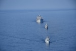 Participating nations conduct PHOTOEX during at-sea portion of Phoenix Express 24, November 9, 2024. Phoenix Express is one of three regional maritime exercises executed by Commander, U.S. 6th Fleet as part of a comprehensive strategy to provide collaborative opportunities amongst African forces and international partners in order to address maritime security concerns.