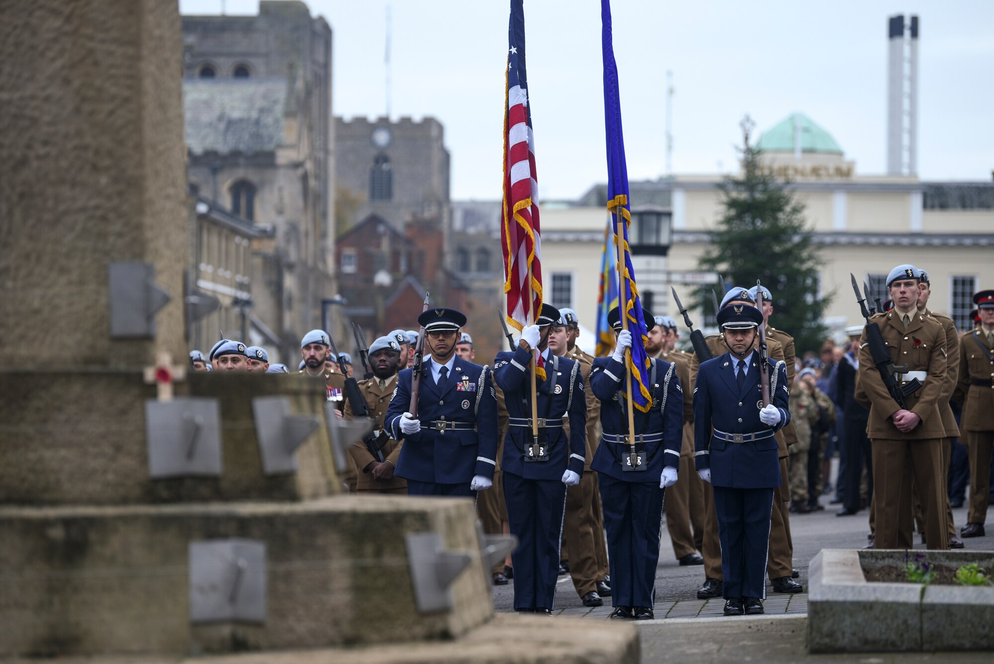By taking part in this solemn ceremony, U.S. and U.K. service members reaffirmed the duty of both nations to remember, respect, and honor the past while striving for a safer future.