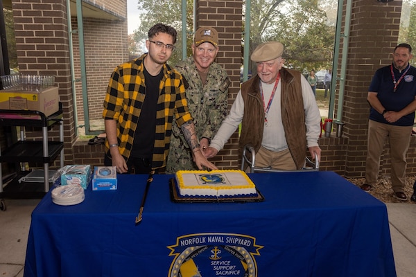 Norfolk Naval Shipyard Veterans Day Fall-In for Colors Ceremony.