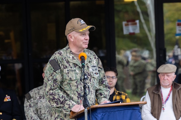 Norfolk Naval Shipyard Veterans Day Fall-In for Colors Ceremony.