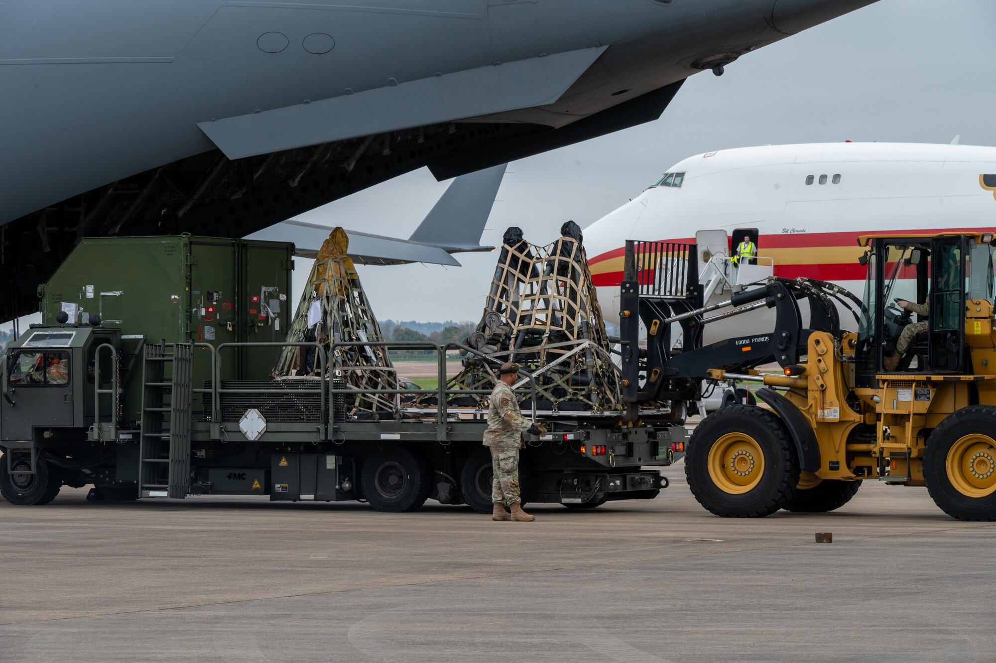 Pathfinders guide a 10K all terrain forklift