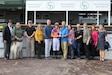 Gold Star family members gather in the Woodford Reserve Winners Circle at Churchill Downs during Survivors' Day at the Races to present a trophy to the winning horse in Louisville, Kentucky, Nov. 3, 2024. The United States Army Survivor Outreach Services team partners with Churchill Downs each year for this event.  (U.S. Army National Guard photo by Pfc. Isaiah Jackson)