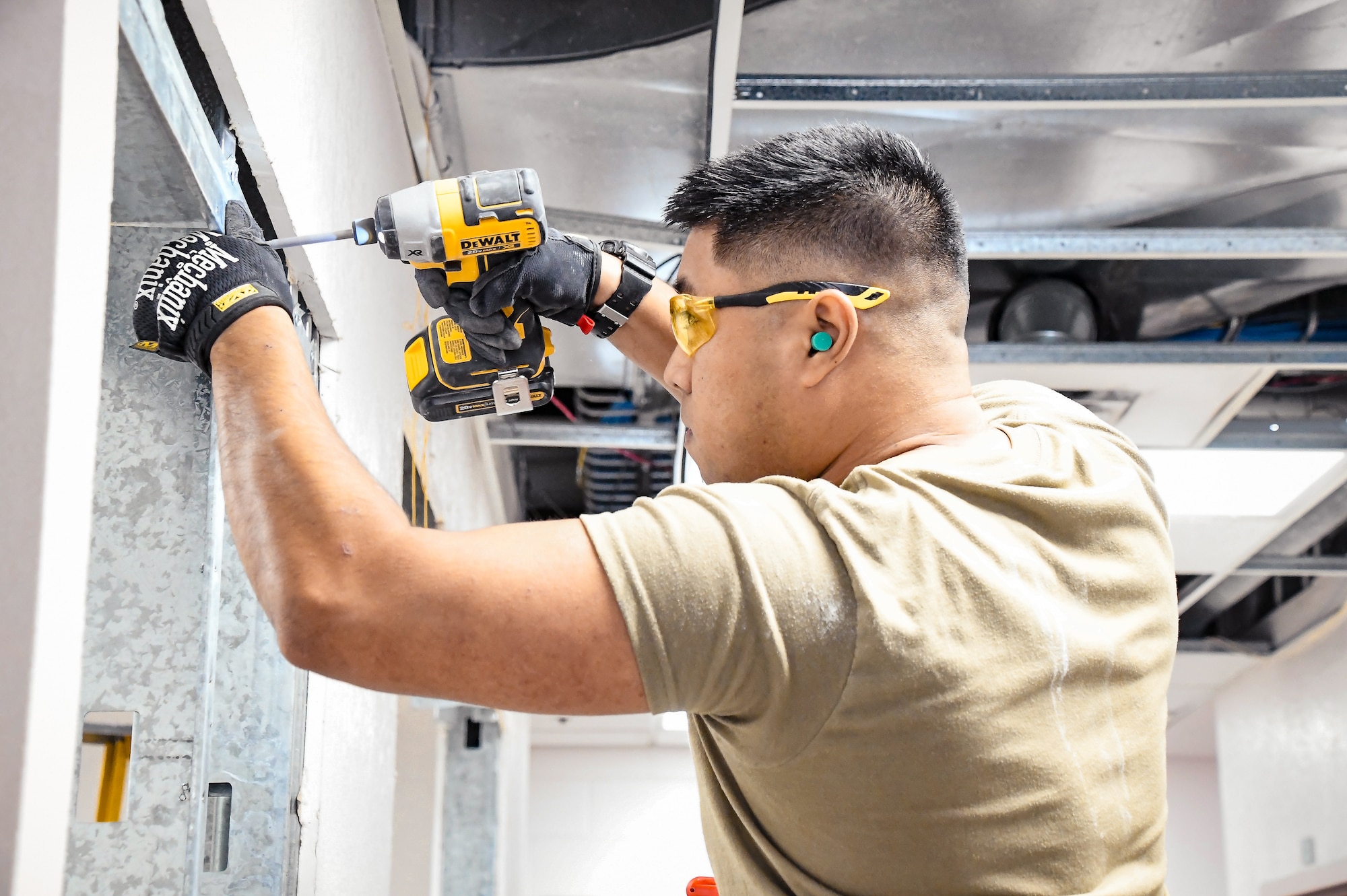 Airmen of the 168th Civil Engineering Squadron constructed new walls, doorways, and plumbing to improve the 168 CE flow of operations within the CE building.
