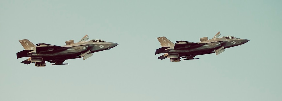 U.S. Marine Corps F-35B Lightning II aircraft attached to Marine Fighter Attack Squadron (VMFA) 225, 15th Marine Expeditionary Unit, conduct a slow pass near the amphibious assault ship USS Boxer (LHD 4) during an air power demonstration aboard Boxer in the Pacific Ocean Nov. 10, 2024.