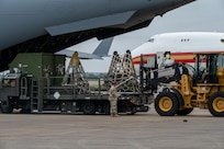 Pathfinders guide a 10K all terrain forklift