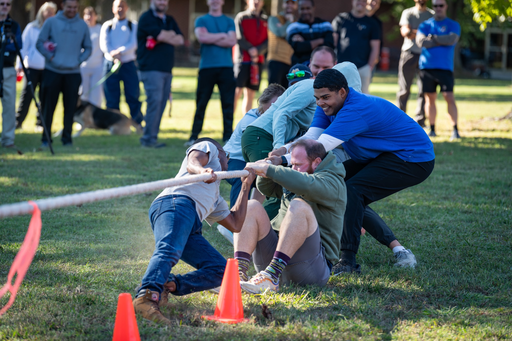 Arnold Air Force Base personnel participate in Sports Day at the Arnold Lakeside Complex, Oct. 17, 2024. Sports Day is an annual event held by the Arnold Engineering Development Complex to promote unit cohesion and morale.