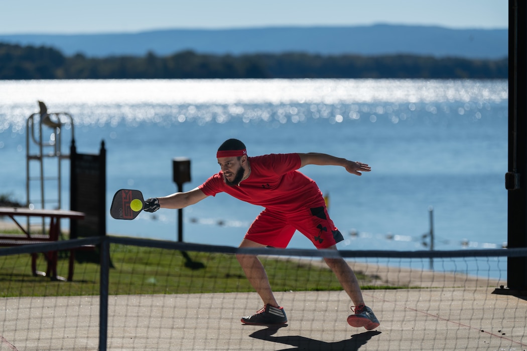 Arnold Air Force Base personnel participate in Sports Day at the Arnold Lakeside Complex, Oct. 17, 2024. Sports Day is an annual event held by the Arnold Engineering Development Complex to promote unit cohesion and morale.