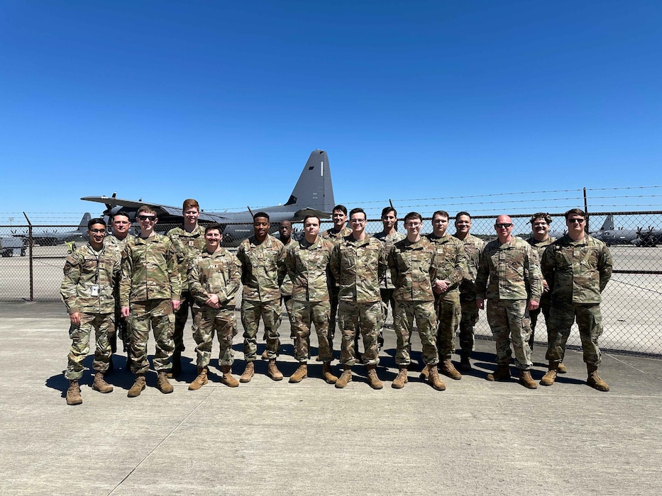 Members of the Base Maintenance team (AFLCMC/GBM), Maxwell AFB- Gunter Annex AL and 1st Special Operations Maintenance Group, Hurlburt Field FL in front of an AC-130. (Photo by AFLCMC/GBM)